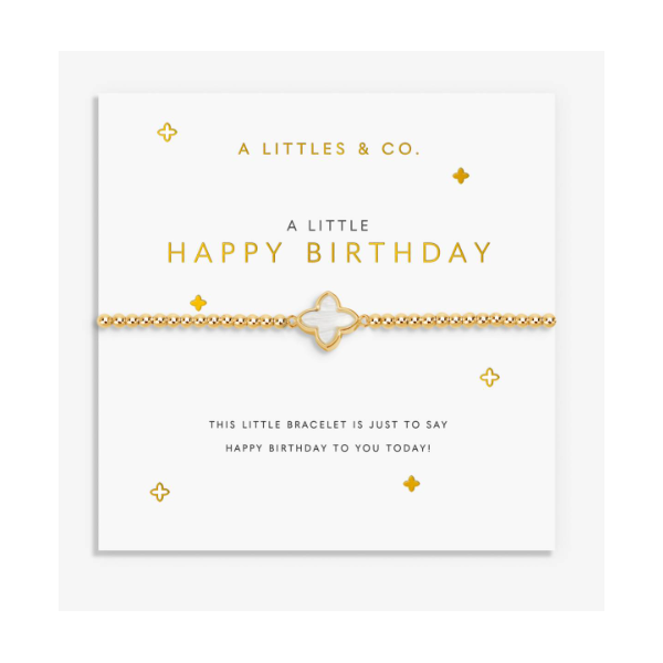 Gold A Little 'Happy Birthday' Bracelet Puckett's Fine Jewelry Benton, KY