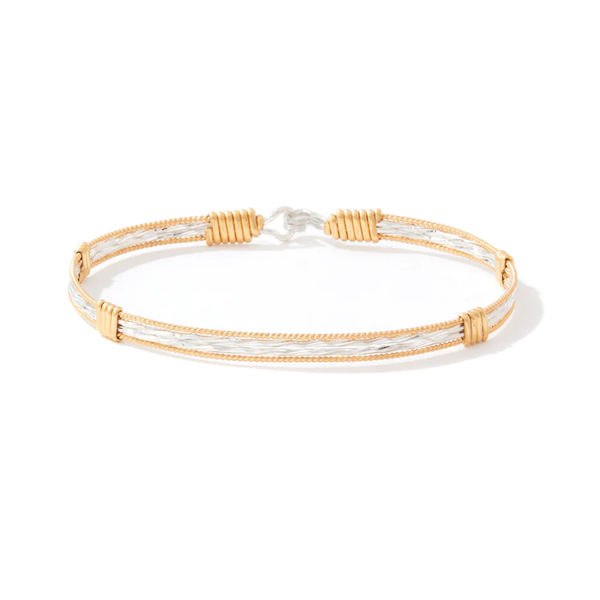 Ronaldo Be The Light Bracelet, 14K Artisan Wire and Sterling Silver Wire, 7.25