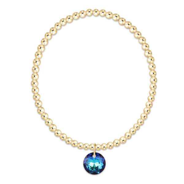 Enewton Reflection Classic Gold 3mm Beaded Bracelet- December charm Puckett's Fine Jewelry Benton, KY