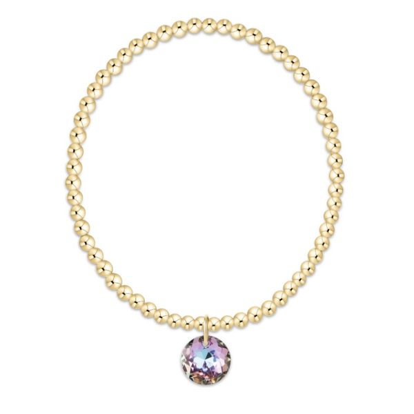 Enewton Reflection Classic Gold 3mm Beaded Bracelet- june charm Puckett's Fine Jewelry Benton, KY