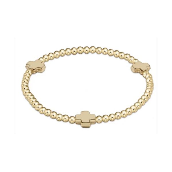 Enewton Egirl signature cross 3mm gold bracelet - gold Puckett's Fine Jewelry Benton, KY