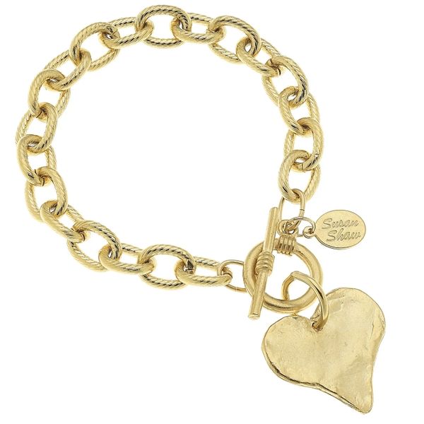 Susan Shaw Heart Toggle Bracelet Image 2 Puckett's Fine Jewelry Benton, KY