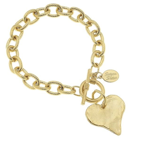 Susan Shaw Heart Toggle Bracelet Puckett's Fine Jewelry Benton, KY