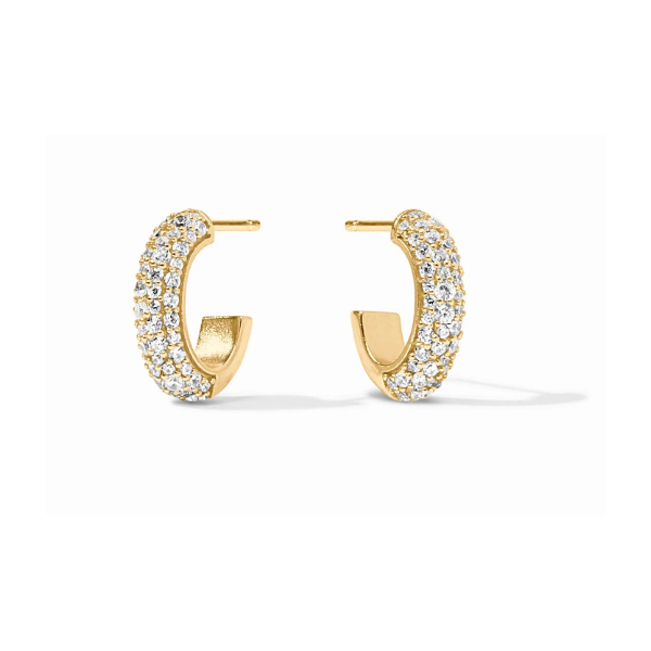 Julie Vos Stardust Hoop- Gold - Cubic Zirconia - Small Puckett's Fine Jewelry Benton, KY