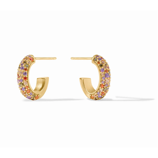 Julie Vos Stardust Hoop- Gold - MultiStone -Small Puckett's Fine Jewelry Benton, KY