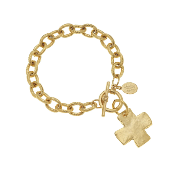 Susan Shaw Gold Cross Toggle Bracelet Puckett's Fine Jewelry Benton, KY