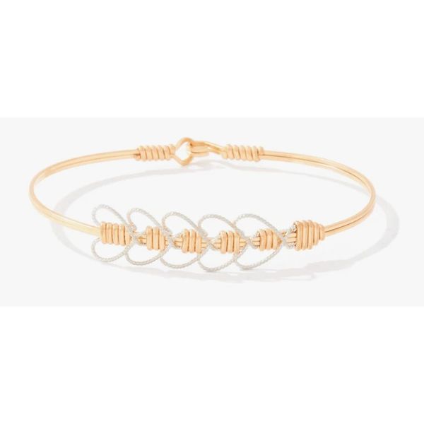 Hearts Collide Bracelet - 14k Gold Artist Wire with Sterling Silver / 7" - M Puckett's Fine Jewelry Benton, KY
