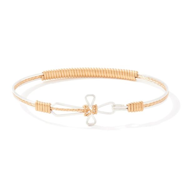 Ronaldo Believe Bracelet, Sterling Silver With 14K Gold Artist Wire, 6.5