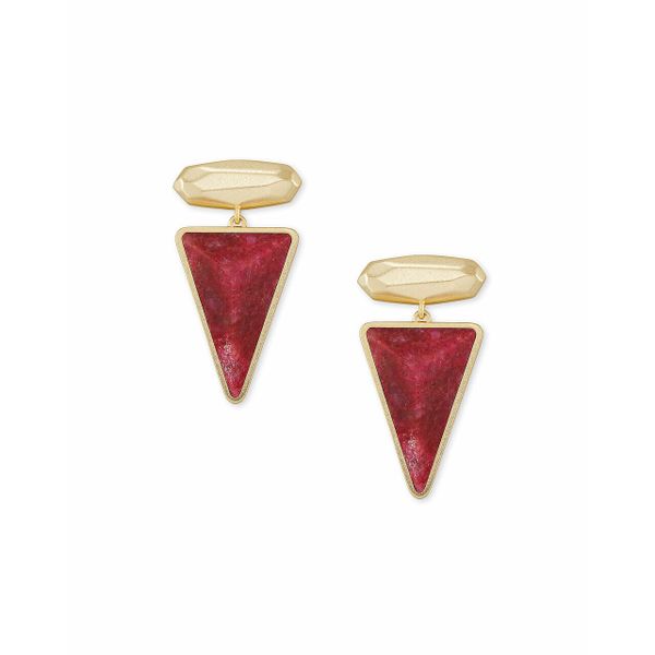 Kendra Scott Vivian Gold Tone Raspberry Labordite Fashion Earring Puckett's Fine Jewelry Benton, KY