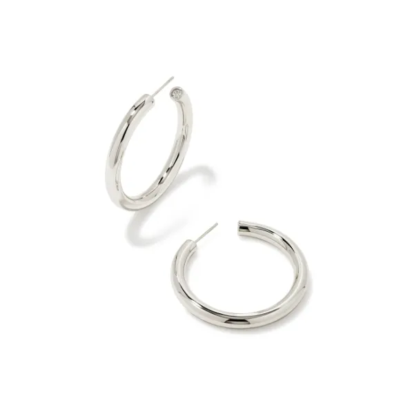 Kendra Scott Silver Tone Colette Large Hoop Earrings Puckett's Fine Jewelry Benton, KY