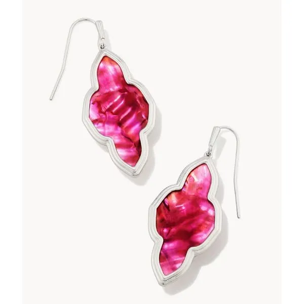 Kendra Scott Silver Tone Burgundy Illusion Fashion Earring Puckett's Fine Jewelry Benton, KY