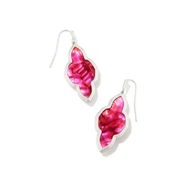Kendra Scott Silver Tone Burgundy Illusion Fashion Earring Puckett s Fine Jewelry Benton KY