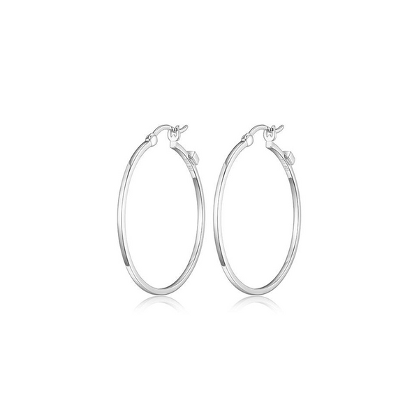 Elle Sterling Silver Hoop Earring, Medium Puckett's Fine Jewelry Benton, KY