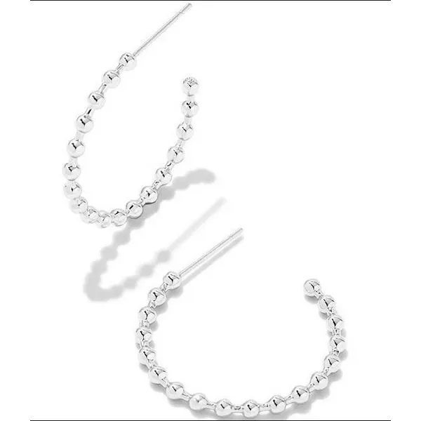 Kendra Scott Rhodium Metal Kendra Scott Oliver Hoop Earring Puckett's Fine Jewelry Benton, KY