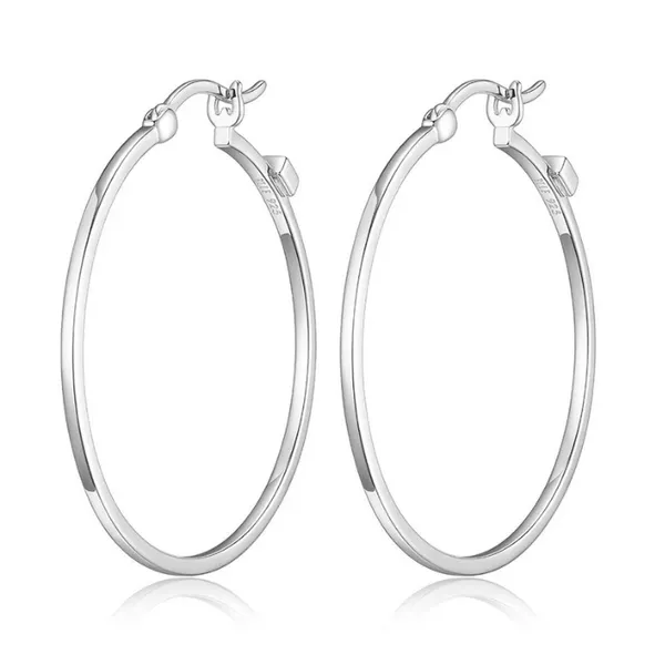 Elle Sterling Silver Hoop Earring, Medium Puckett's Fine Jewelry Benton, KY