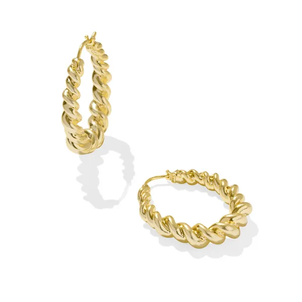 Kendra Scott Haisley Hoop Earring, Gold Tone Puckett's Fine Jewelry Benton, KY