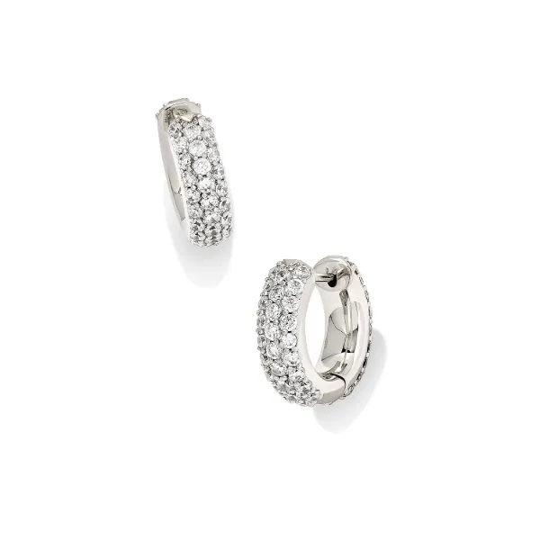Kendra Scott Mikki Pave Huggie Earrings Puckett's Fine Jewelry Benton, KY
