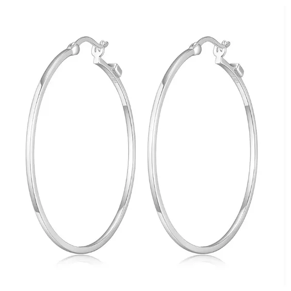 Elle Sterling Silver Hoop Earring, Large Puckett's Fine Jewelry Benton, KY