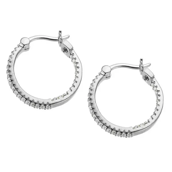 Elle Sterling Silver Inside Out Hoops Earrings (Small) Puckett's Fine Jewelry Benton, KY