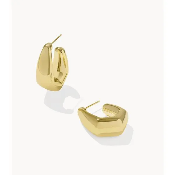 Kendra Scott Kaia Small Hoop Earring Gold Metal Puckett's Fine Jewelry Benton, KY