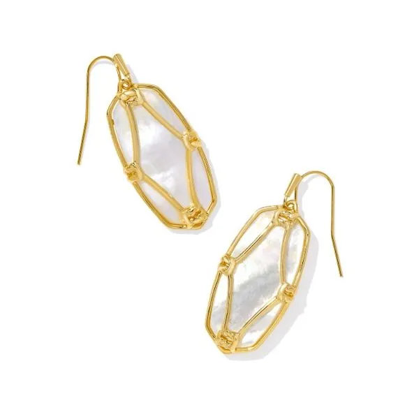Kendra Scott Elle Lattice Frame Drop Earrings Puckett's Fine Jewelry Benton, KY