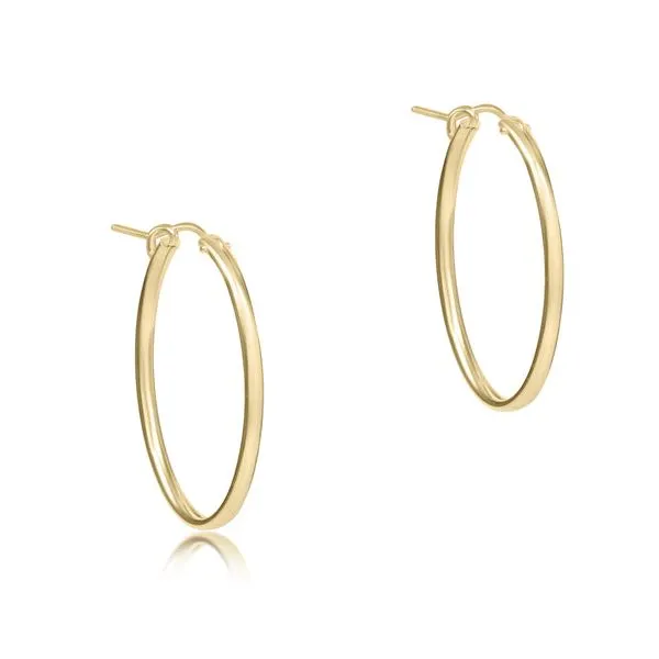 ENEWTON OVAL GOLD 1IN HOOPS - SMOOTH Puckett's Fine Jewelry Benton, KY