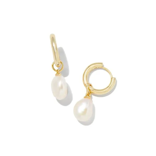 Kendra Scott Willa Pearl Huggie Earrings Puckett's Fine Jewelry Benton, KY