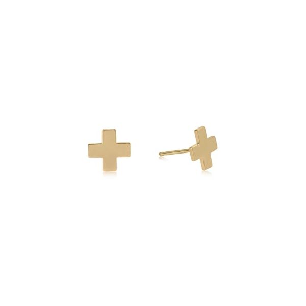 ENEWTON SIGNATURE CROSS GOLD STUD EARRING Puckett's Fine Jewelry Benton, KY