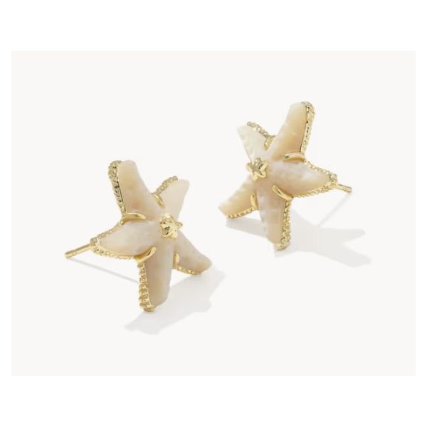 Kendra Scott Parker Starfish Stud Gold Tone Natural MOP Puckett's Fine Jewelry Benton, KY