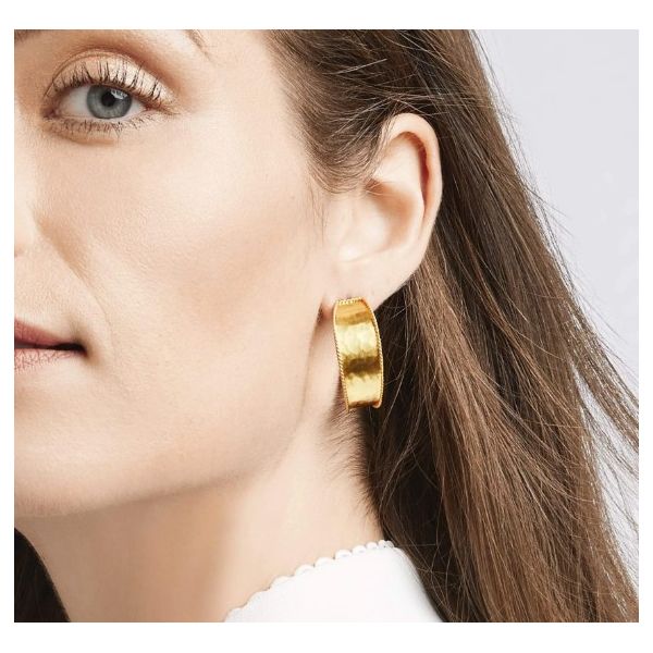 JULIE VOS SAVORY HOOP GOLD PLATED EARRING --SMALL Image 2 Puckett's Fine Jewelry Benton, KY