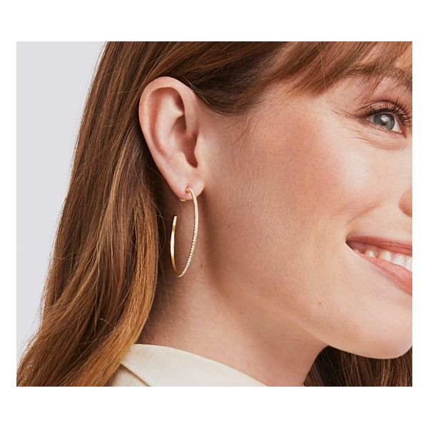 Julie Vos Windsor Hoop - Cubic Zirconia - S Image 2 Puckett's Fine Jewelry Benton, KY