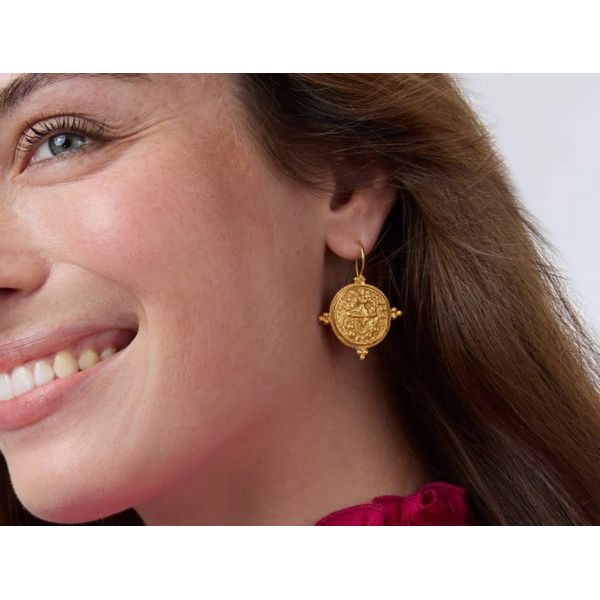 Julie Vos Gold Plated Quatro Coin Earring Image 2 Puckett's Fine Jewelry Benton, KY