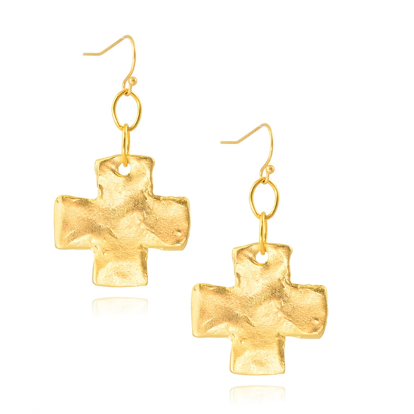 Susan Shaw Handcast Cross Earrings Puckett's Fine Jewelry Benton, KY