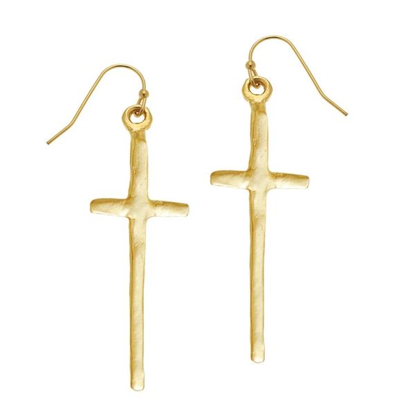 Susan Shaw Tall Cross Earrings Puckett's Fine Jewelry Benton, KY