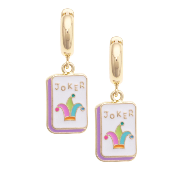 Canvas Style Joker Chunky Hinged Hoop Earrings in Shiny Gold Puckett's Fine Jewelry Benton, KY