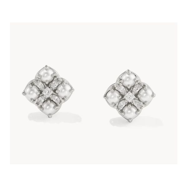 Kendra Scott Dira Pearl Stud Earring Rhod Freshwater Cultured Pearl Earring Image 2 Puckett's Fine Jewelry Benton, KY