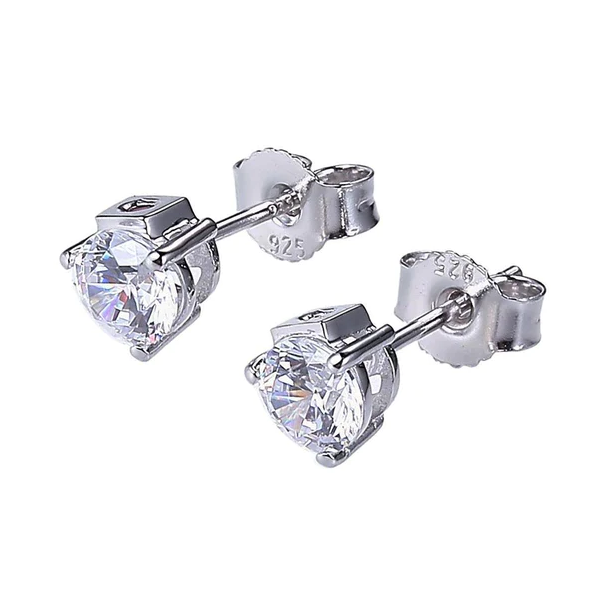 Elle Sterling Silver/Yellow Plated Cubic Zirconia Round Stud Earrings 6mmElle Sterling Silver/Yellow Plated Cubic Zirconia Round Stud Earrings 6mm Puckett's Fine Jewelry Benton, KY