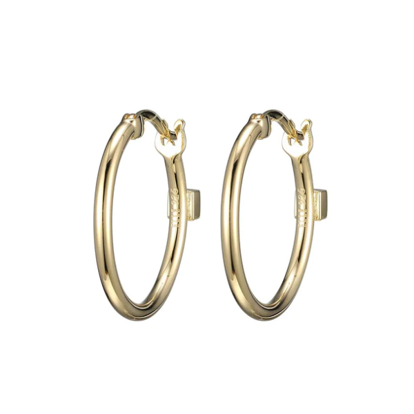 Elle Sterling Hoop, Yellow Gold Plated (Sm) Puckett's Fine Jewelry Benton, KY