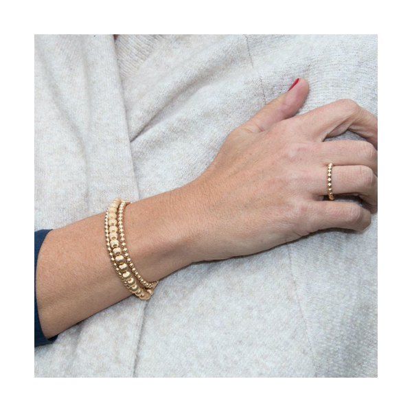 Enewton Classic Gold 2mm Beaded Ring- Size 7 Image 2 Puckett's Fine Jewelry Benton, KY