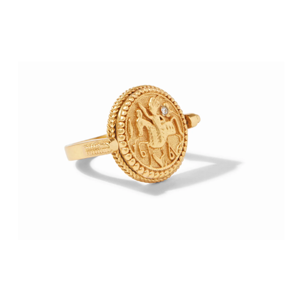 Julie Voss Coin Revolving Ring Mother of Pearl, Size 7 Image 2 Puckett's Fine Jewelry Benton, KY