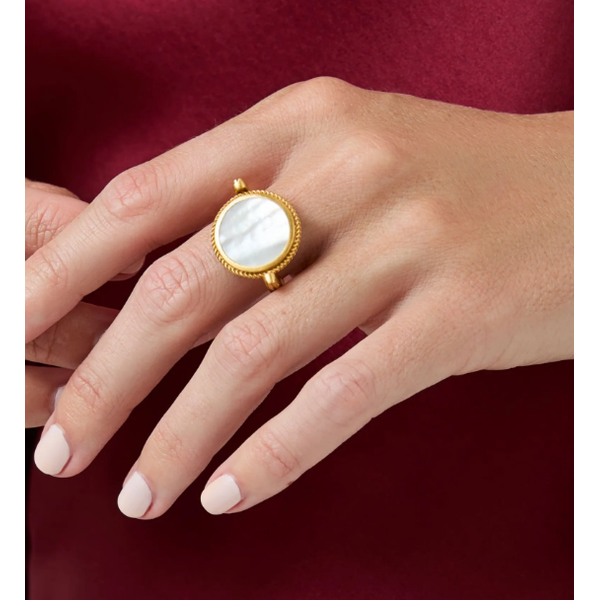 Julie Voss Coin Revolving Ring Mother of Pearl, Size 7 Image 3 Puckett's Fine Jewelry Benton, KY