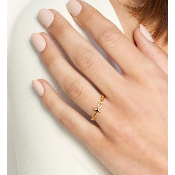 Rizen 18K Gold Plated Chain Breaker Cross Ring – Size 7 Image 2 Puckett's Fine Jewelry Benton, KY