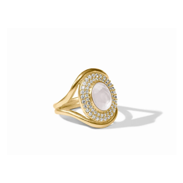 Julie Vos Stardust Statement Ring -Gold - Iridescent Clear - Size 8 Puckett's Fine Jewelry Benton, KY