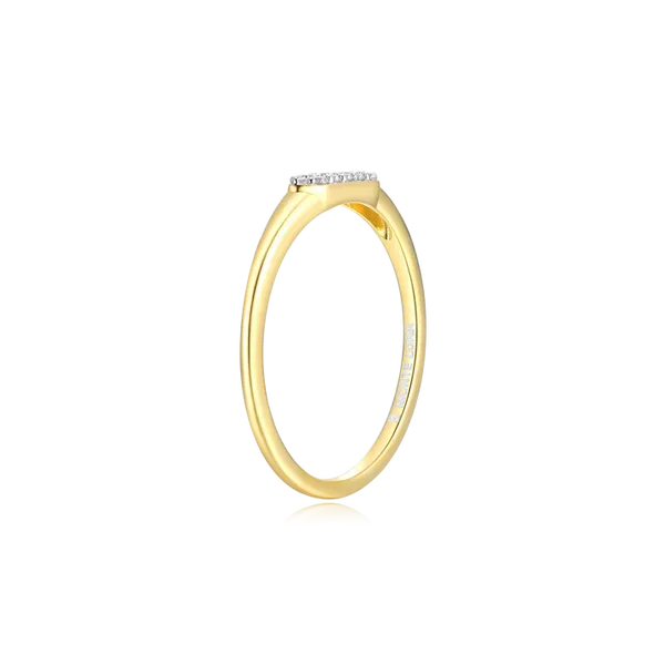 Monte Luna Long Hex Stackable Ring in 14k Yellow Gold Plated Sterling Silver Image 2 Puckett's Fine Jewelry Benton, KY
