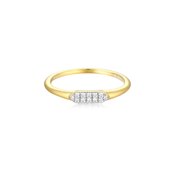 Monte Luna Long Hex Stackable Ring in 14k Yellow Gold Plated Sterling Silver Puckett's Fine Jewelry Benton, KY