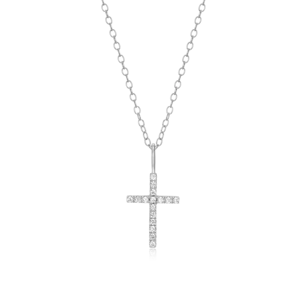 Monte Luna Cross Pendant Necklace in Rhodium Plated Sterling Silver Puckett's Fine Jewelry Benton, KY