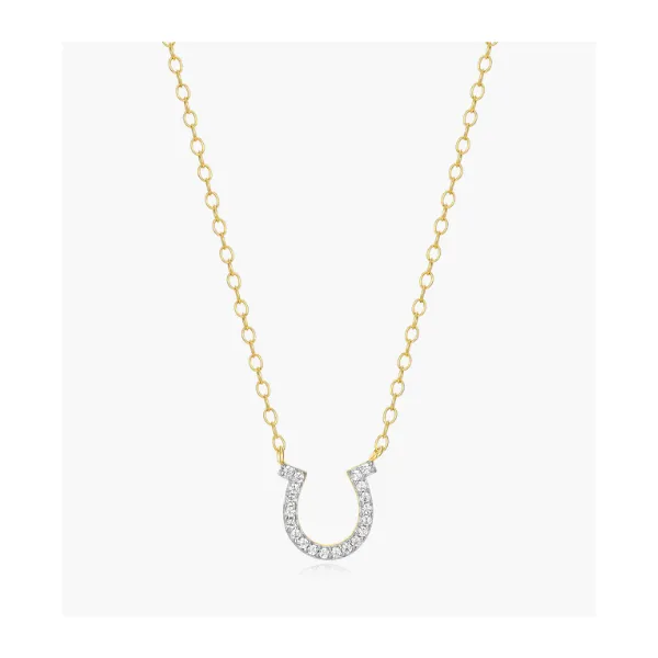Monte Luna Horseshoe Statement Necklace in 14k Yellow Gold Plated Sterling Silver Puckett's Fine Jewelry Benton, KY