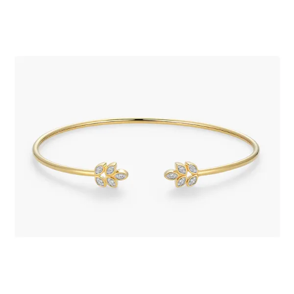 Monte Luna Marquis Flower Lab-Created Diamond Flex Cuff Bracelet Puckett's Fine Jewelry Benton, KY