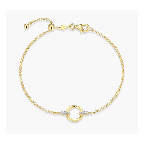 Monte Luna Knife Edge Circle Link Lab-Created Diamond Bolo Bracelet Puckett's Fine Jewelry Benton, KY