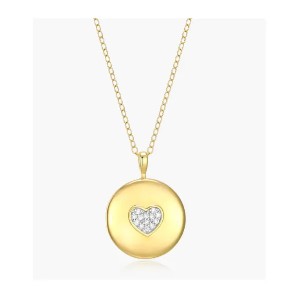 Monte Luna Pave Heart Locket Lab-Created Diamond Pendant Necklace Puckett's Fine Jewelry Benton, KY